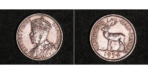 1/2 Rupee Mauricio (1968 - ) Plata Jorge V (1865-1936)