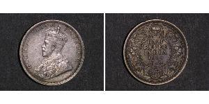 1/2 Rupee Raj Británico (1858-1947) Plata Jorge V (1865-1936)
