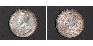 1/2 Rupee Raj Británico (1858-1947) Plata Jorge V (1865-1936)