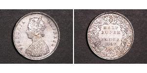 1/2 Rupee Britisch-Indien (1858-1947) Silber Victoria (1819 - 1901)