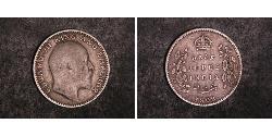 1/2 Rupee British Raj (1858-1947) Silver Edward VII (1841-1910)