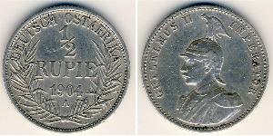 1/2 Rupee German East Africa (1885-1919) Silver 