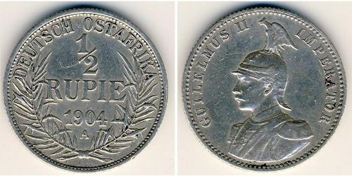 1/2 Rupee German East Africa (1885-1919) Silver 