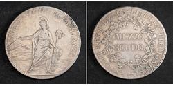 1/2 Scudo États pontificaux (752-1870) Argent 
