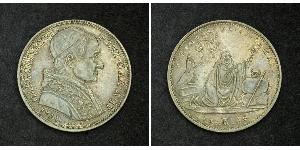 1/2 Scudo / 50 Baiocco Estados Pontificios (752-1870) Plata 