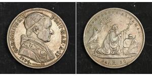 1/2 Scudo / 50 Baiocco Kirchenstaat (752-1870) Silber 