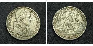 1/2 Scudo / 50 Baiocco Papal States (752-1870) Silver 