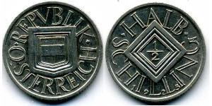 1/2 Shilling Primera República de Austria (1918-1934) Plata 