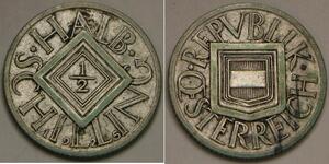 1/2 Shilling First Austrian Republic (1918-1934) Silver 
