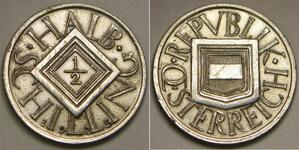 1/2 Shilling First Austrian Republic (1918-1934) Silver 