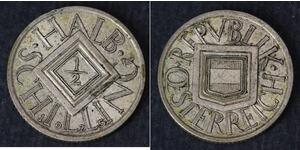1/2 Shilling 奥地利第一共和国 (1919 - 1934) 銀 