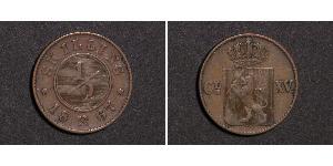 1/2 Skilling Norwegen Kupfer 
