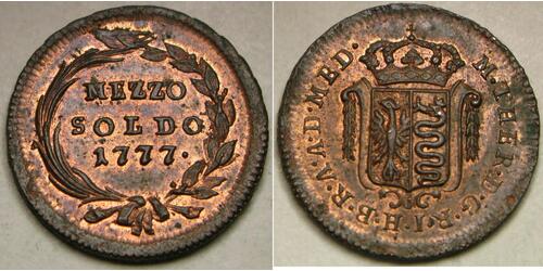 1/2 Soldo Saint-Empire romain germanique (962-1806) / Italian city-states Cuivre Maria Theresa of Austria (1717 - 1780)