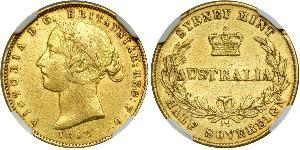1/2 Sovereign Australia (1788 - 1939) Gold Victoria (1819 - 1901)