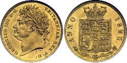 1/2 Sovereign United Kingdom of Great Britain and Ireland (1801-1922) Gold George IV (1762-1830)