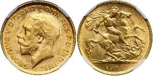 1/2 Sovereign United Kingdom of Great Britain and Ireland (1801-1922) Gold George V of the United Kingdom (1865-1936)
