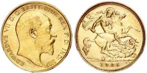 1/2 Sovereign United Kingdom of Great Britain and Ireland (1801-1922) Gold Edward VII (1841-1910)