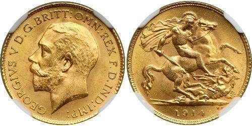 1/2 Sovereign United Kingdom of Great Britain and Ireland (1801-1922) Gold George V of the United Kingdom (1865-1936)