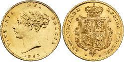 1/2 Sovereign Vereinigtes Königreich von Großbritannien und Irland (1801-1922) Gold Victoria (1819 - 1901)