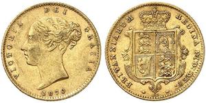 1/2 Sovereign Vereinigtes Königreich von Großbritannien und Irland (1801-1922) Gold Victoria (1819 - 1901)