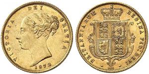 1/2 Sovereign Vereinigtes Königreich von Großbritannien und Irland (1801-1922) Gold Victoria (1819 - 1901)