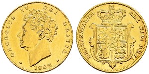1/2 Sovereign Vereinigtes Königreich von Großbritannien und Irland (1801-1922) Gold Georg IV (1762-1830)