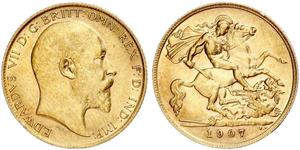 1/2 Sovereign Vereinigtes Königreich von Großbritannien und Irland (1801-1922) Gold Eduard VII (1841-1910)