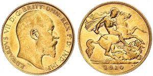 1/2 Sovereign Vereinigtes Königreich von Großbritannien und Irland (1801-1922) Gold Eduard VII (1841-1910)