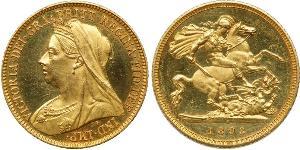 1/2 Sovereign Vereinigtes Königreich von Großbritannien und Irland (1801-1922) Gold Victoria (1819 - 1901)