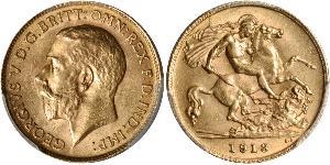 1/2 Sovereign Vereinigtes Königreich von Großbritannien und Irland (1801-1922) Gold George V (1865-1936)
