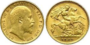 1/2 Sovereign Vereinigtes Königreich von Großbritannien und Irland (1801-1922) Gold Eduard VII (1841-1910)