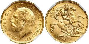 1/2 Sovereign Vereinigtes Königreich von Großbritannien und Irland (1801-1922) Gold George V (1865-1936)
