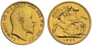1/2 Sovereign Vereinigtes Königreich von Großbritannien und Irland (1801-1922) Gold Eduard VII (1841-1910)