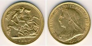1/2 Sovereign Vereinigtes Königreich von Großbritannien und Irland (1801-1922) Gold Victoria (1819 - 1901)