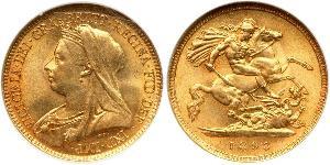 1/2 Sovereign Vereinigtes Königreich von Großbritannien und Irland (1801-1922) Gold Victoria (1819 - 1901)