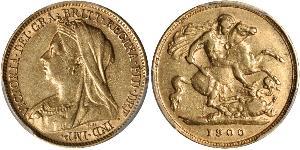 1/2 Sovereign Vereinigtes Königreich von Großbritannien und Irland (1801-1922) Gold Victoria (1819 - 1901)