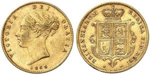 1/2 Sovereign Vereinigtes Königreich von Großbritannien und Irland (1801-1922) Gold Victoria (1819 - 1901)
