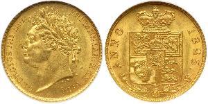 1/2 Sovereign Vereinigtes Königreich von Großbritannien und Irland (1801-1922) Gold Georg IV (1762-1830)