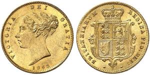 1/2 Sovereign Vereinigtes Königreich von Großbritannien und Irland (1801-1922) Gold Victoria (1819 - 1901)