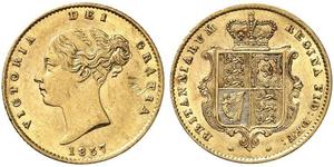 1/2 Sovereign Vereinigtes Königreich von Großbritannien und Irland (1801-1922) Gold Victoria (1819 - 1901)