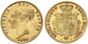 1/2 Sovereign Vereinigtes Königreich von Großbritannien und Irland (1801-1922) Gold Victoria (1819 - 1901)