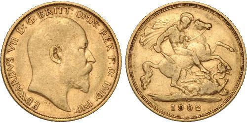 1/2 Sovereign Vereinigtes Königreich von Großbritannien und Irland (1801-1922) Gold Eduard VII (1841-1910)