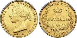 1/2 Sovereign Ôstralie (1788 - 1939) Or Victoria (1819 - 1901)