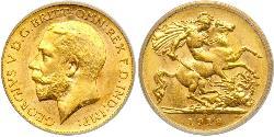1/2 Sovereign Australia (1788 - 1939) Oro Giorgio V (1865-1936)