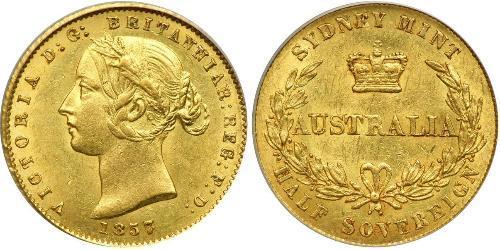 1/2 Sovereign Australia (1788 - 1939) Oro Vittoria (1819 - 1901)