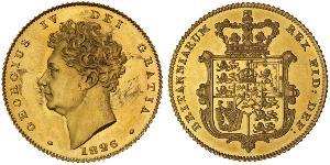 1/2 Sovereign Regno Unito di Gran Bretagna e Irlanda (1801-1922) Oro Giorgio IV (1762-1830)