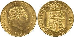 1/2 Sovereign Regno Unito di Gran Bretagna e Irlanda (1801-1922) Oro Giorgio III (1738-1820)