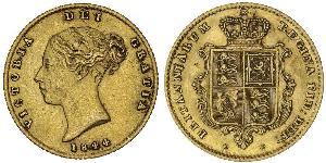 1/2 Sovereign Regno Unito di Gran Bretagna e Irlanda (1801-1922) Oro Vittoria (1819 - 1901)