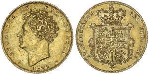 1/2 Sovereign Regno Unito di Gran Bretagna e Irlanda (1801-1922) Oro Giorgio IV (1762-1830)