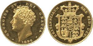 1/2 Sovereign Regno Unito di Gran Bretagna e Irlanda (1801-1922) Oro Giorgio IV (1762-1830)